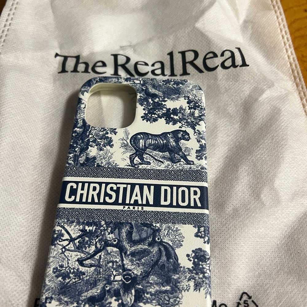Christian Dior Blue and White iPhone 13 Phone Case